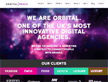 Tablet Screenshot of orbitalmedia.com